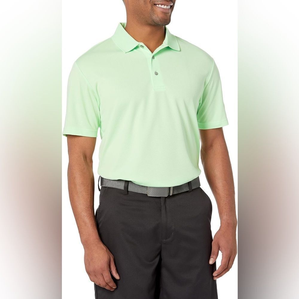 NWT  PGA TOUR Men's Airflux Solid Mesh Short Sleeve Golf Polo Shirt XL